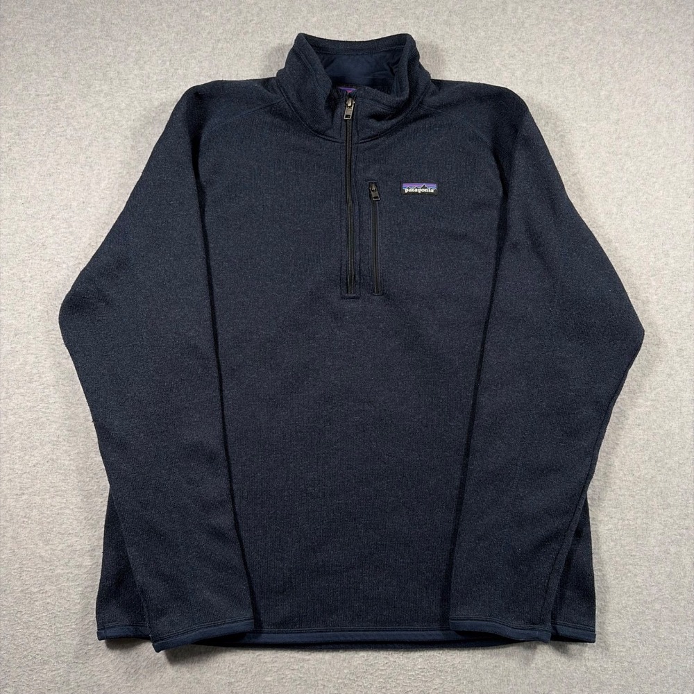Patagonia Better Sweater 1/4 Zip Pullover Mens XL Navy Blue Fleece STY25523